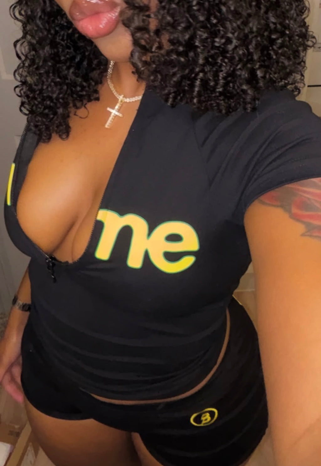 SOMEBODY BLACK BODYSUIT WOMEN