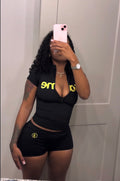 SOMEBODY BLACK BODYSUIT WOMEN